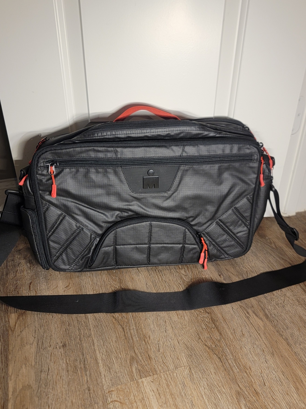 Ironman X Ogio Black Laptop Messenger Bag with Red Trim